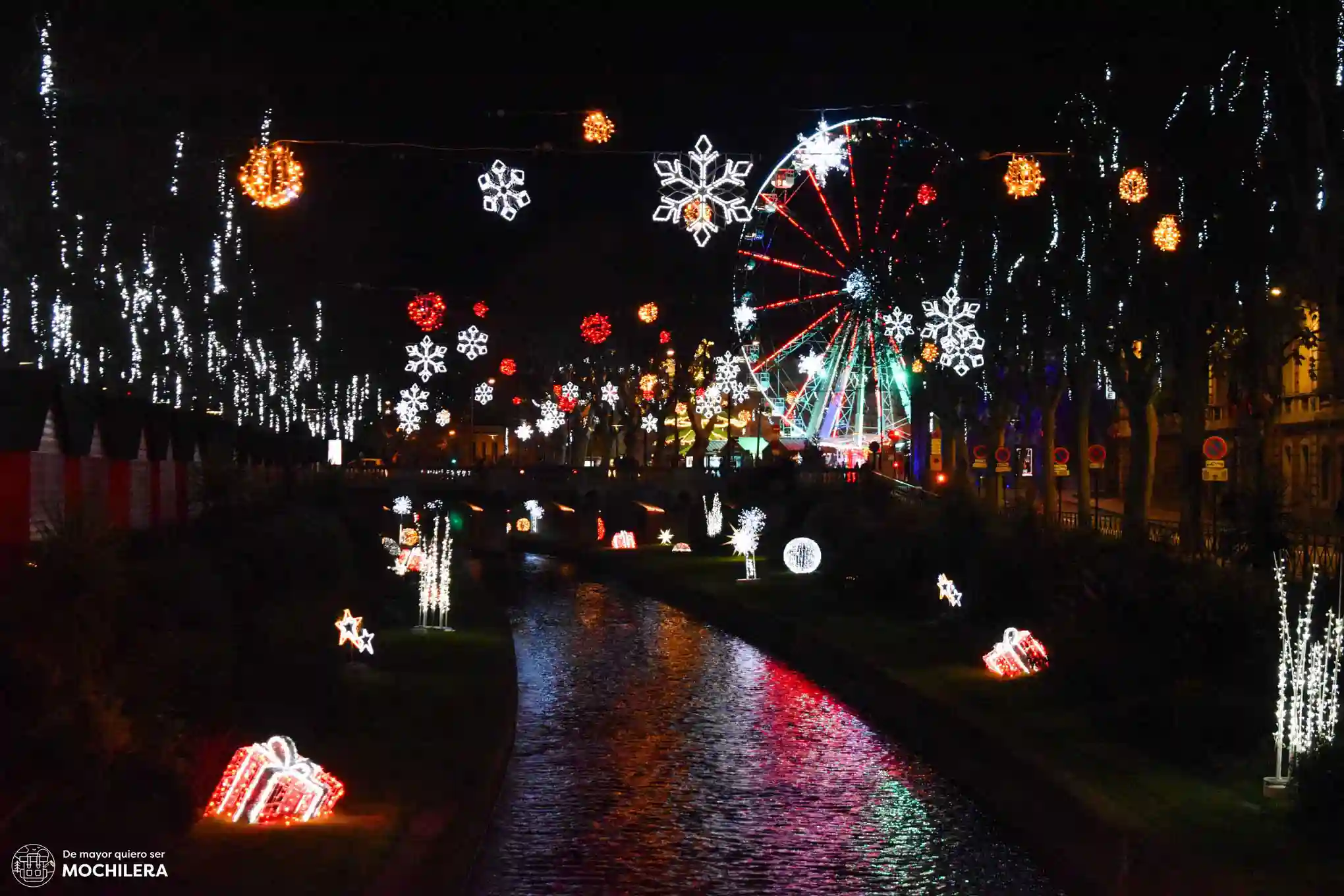 Luces de Perpignan en Navidad