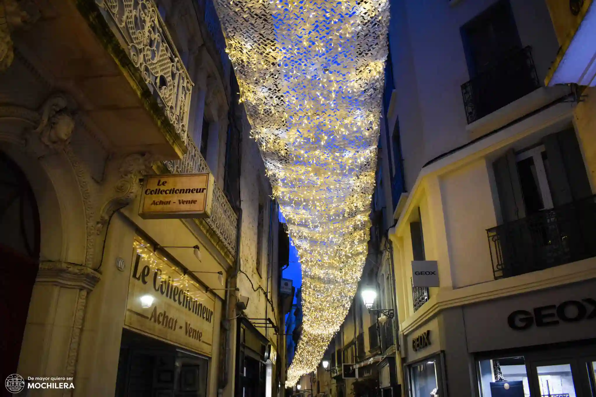 Calles de Béziers en Navidad