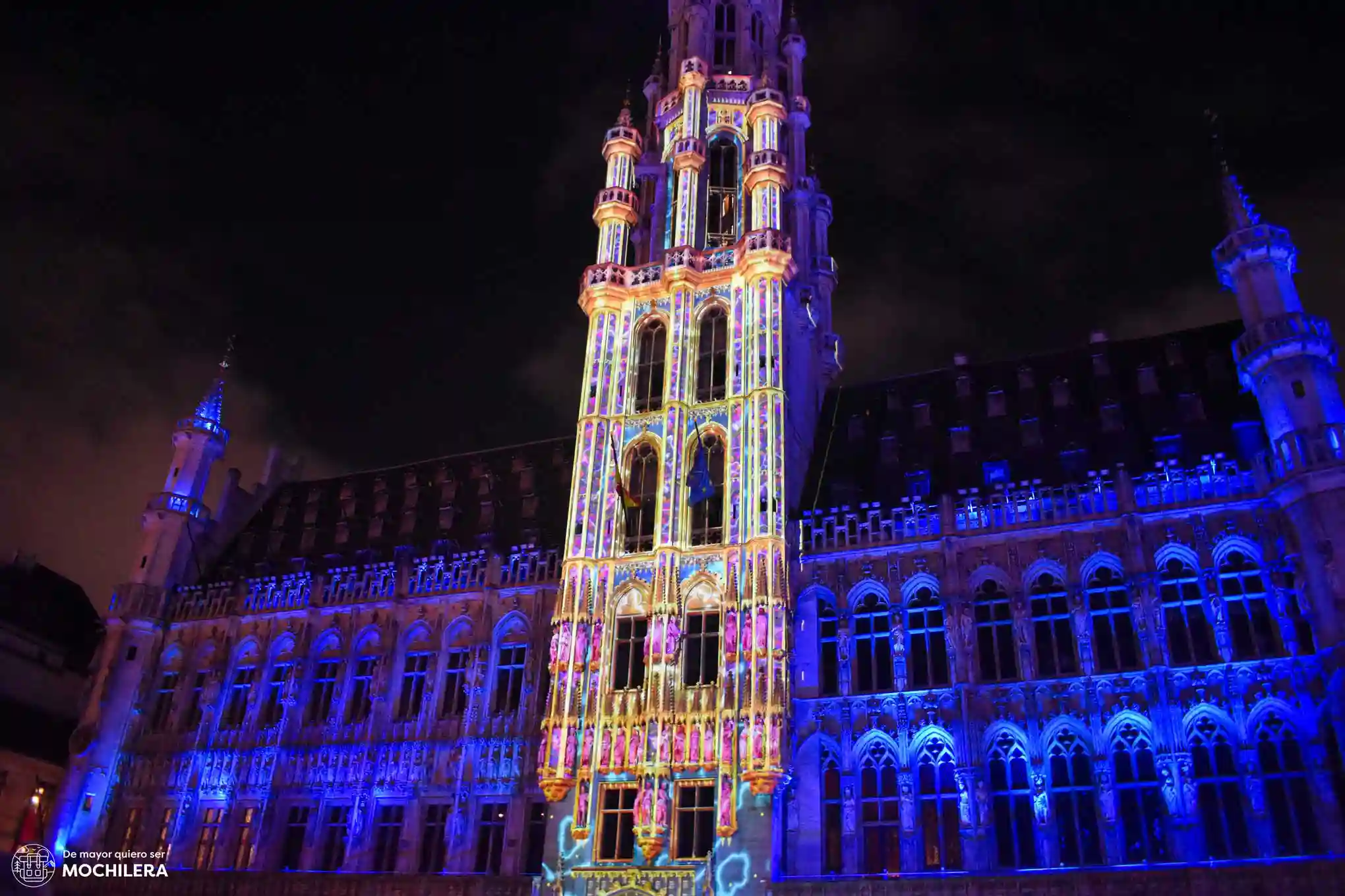 Espectáculo de luces y sonido en la Grand Place, Bruselas