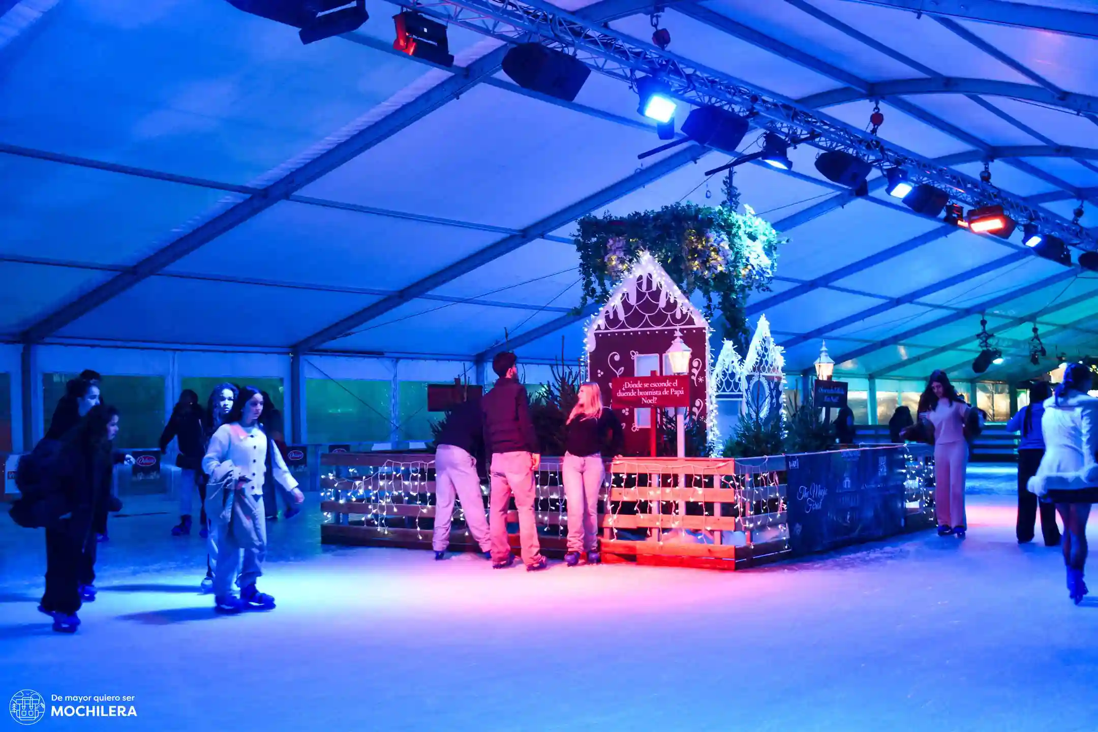 Pista de hielo de Bruselas en Navidad